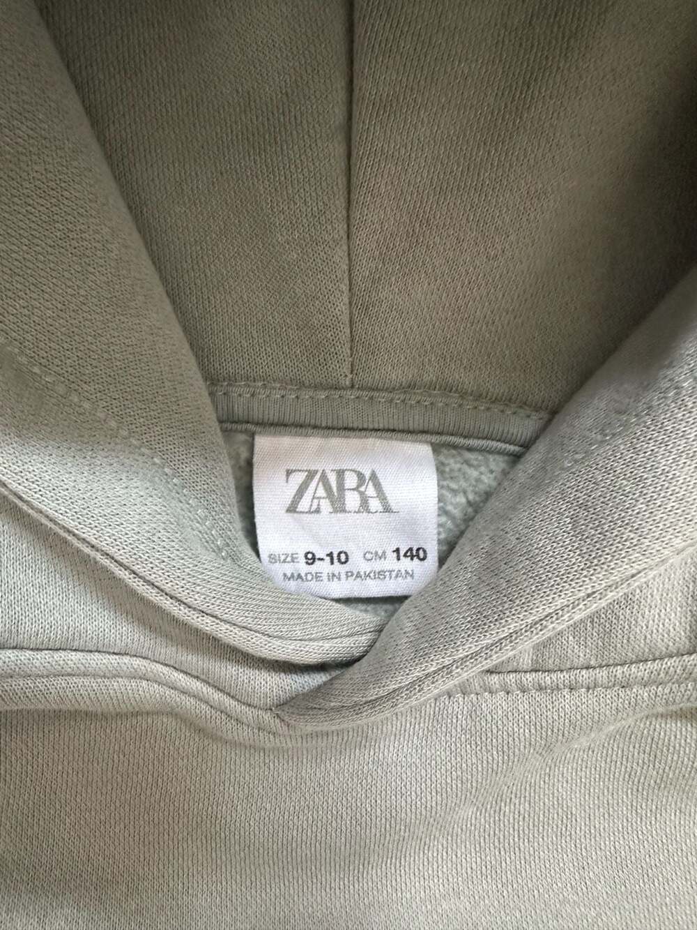 Zara Kids Green California 1970 Fleece Pullover Hoodie Size 9-10